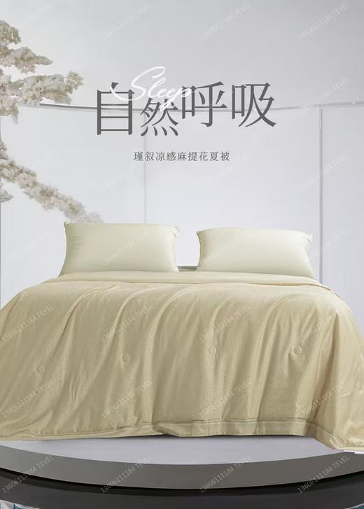 【堂皇】瑾叙凉感麻提花夏被-原木色 200*230 商品图0