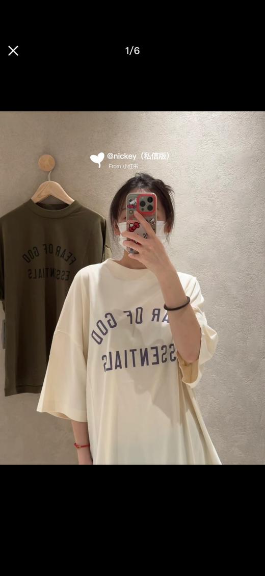 𝐅𝐞𝐚𝐫 𝐨𝐟 𝐠𝐨𝐝 𝐞𝐬𝐬𝐞𝐧𝐭𝐢𝐚𝐥新款情侣长袖T 商品图4