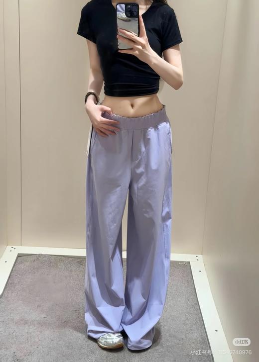 lulu 新品速干StretchWoven 女士腰部褶边花苞百搭轻薄防晒阔腿裤 商品图3