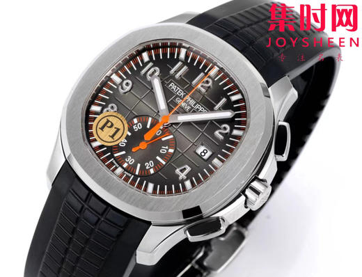 P1百达翡丽AQUANAUT系列"手雷"计时码表 5968G-001蓝盘，5968G-010绿盘，5968R-001玫瑰金棕盘，5968A-001精钢黑盘橙针，男士腕表 商品图4