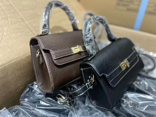 纯元！出口订单！复古PU小金扣小方包手提➕斜挎双背 商品图4