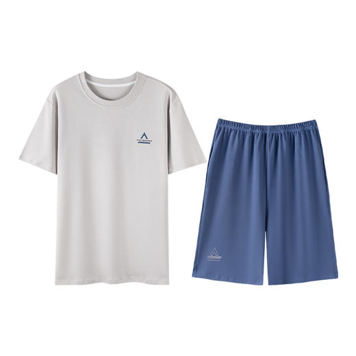 爱帝男士夏款凉感家居服短袖短裤两件套睡衣 商品图8