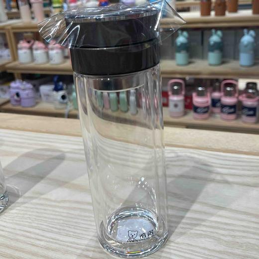 希诺XN-7101茶水分离双层玻璃杯黑色340ml 商品图1