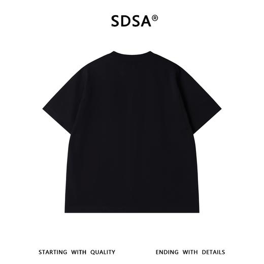 SDSA男装2026新款高贵轻奢日系简约裁剪立体铆钉圆领短袖T恤百搭 商品图4