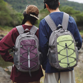 2026新款 户外登山旅行背包 情侣清新撞色休闲双肩包 轻便徒步运动骑行包