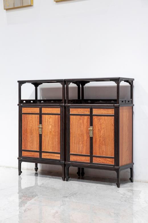 红桥红  家具严选  缅甸花梨（大果紫檀）/紫光檀【122 宋式亮格柜】 商品图1