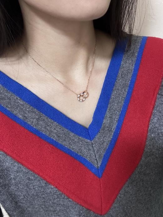 V金版【Z品定制级 1:1钢印 】卡地亚Cartier love经典圆扁双环项链 可以两面佩戴 环环相扣、寓意爱情永不分离！随意搭配、超级百搭！ 商品图0