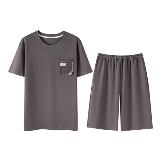 爱帝男士夏款凉感家居服短袖短裤两件套睡衣 商品图5