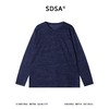SDSA男装2026新款轻奢新中式盘扣 V 领长袖T恤宽松竹节纹休闲上衣 商品缩略图0