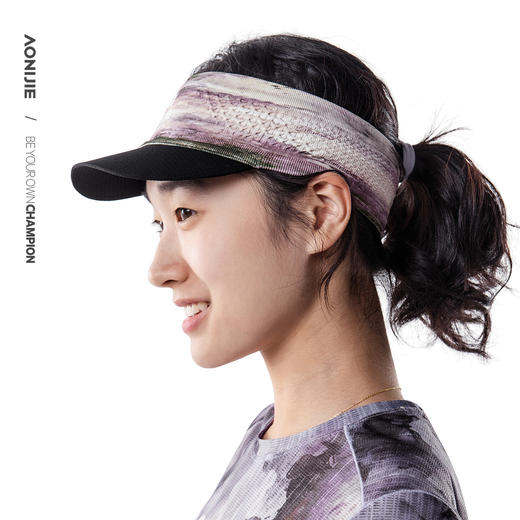 奥尼捷空顶帽男款越野跑马拉松吸汗户外运动专业速干防晒跑步帽子E4619 商品图2