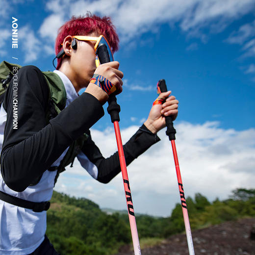 奥尼捷户外折叠登山杖跑步手杖越野跑超轻铝杖爬山徒步装备行山杖E4207 商品图3