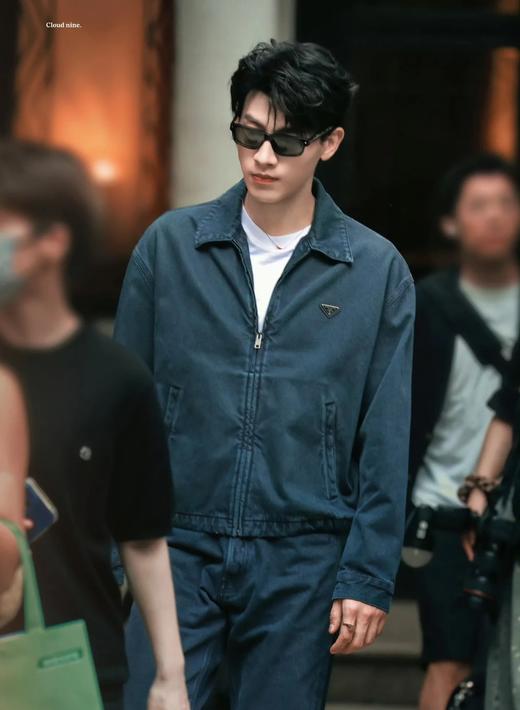 男款金属标宽松牛仔外套la020 商品图2