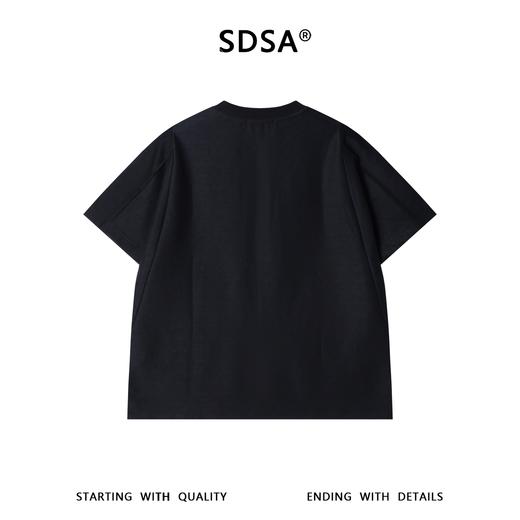 SDSA男装2026新款高贵轻奢潮牌休闲舒适纯色圆领短袖T恤百搭宽松 商品图4