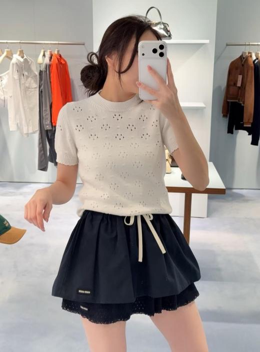 女款镂空针织短袖上衣la017 商品图3