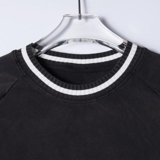 SDSA男装2026新款轻奢美式简约喷染数字印花拼接圆领短袖T恤百搭 商品图1