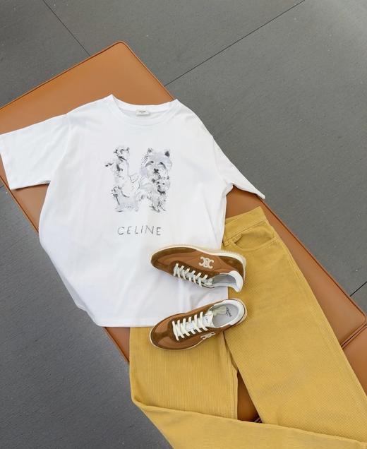 男女同款CELIN高支棉西高地狗狗T恤 商品图7