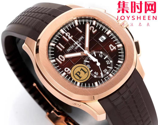 P1百达翡丽AQUANAUT系列"手雷"计时码表 5968G-001蓝盘，5968G-010绿盘，5968R-001玫瑰金棕盘，5968A-001精钢黑盘橙针，男士腕表 商品图4