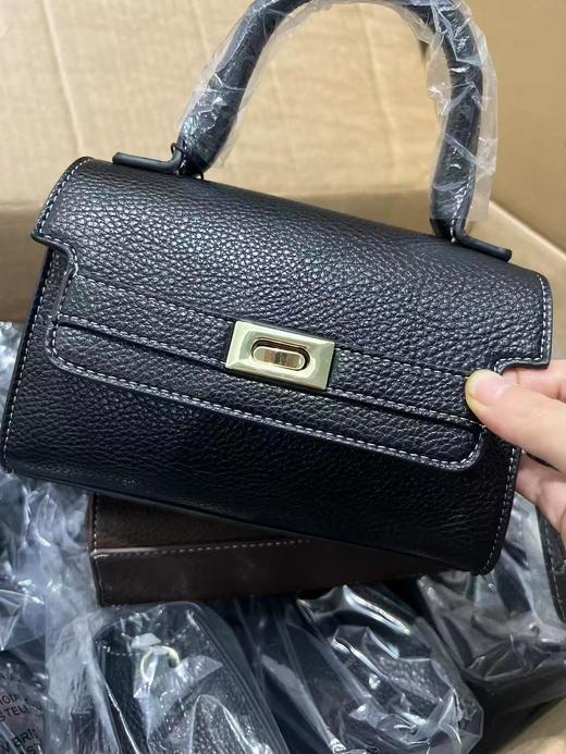 纯元！出口订单！复古PU小金扣小方包手提➕斜挎双背 商品图7