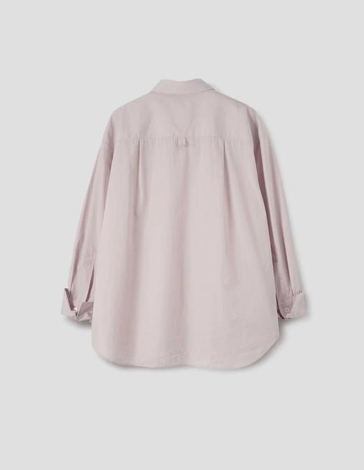 Margaret Howell 26SS 灰粉色英制棉府绸宽松长袖衬衫 商品图5