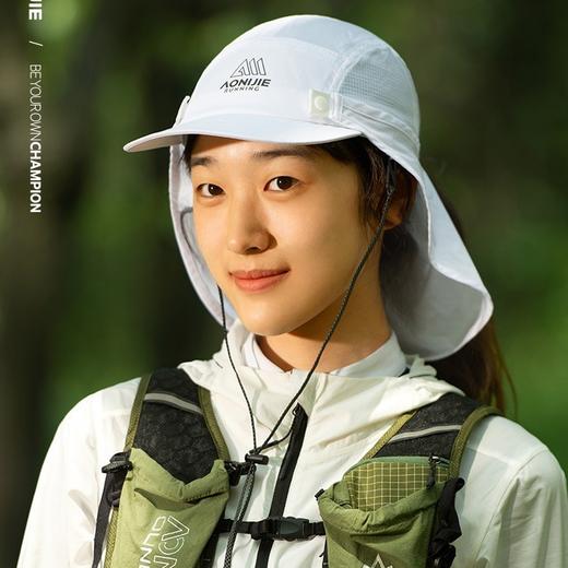 奥尼捷越野跑帽子护颈披肩帽户外徒步男女士脖子全方位一体防晒帽E4625 商品图3