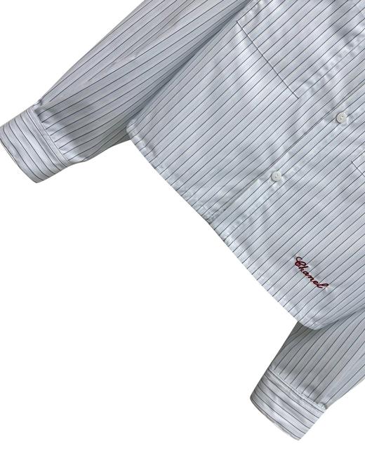 女款刺绣条纹长袖衬衫la025 商品图2