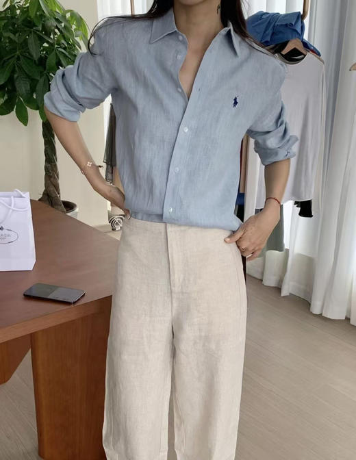 清清爽爽过夏天！这颜色也太好看了拉夫棉麻衬衫！ 商品图13