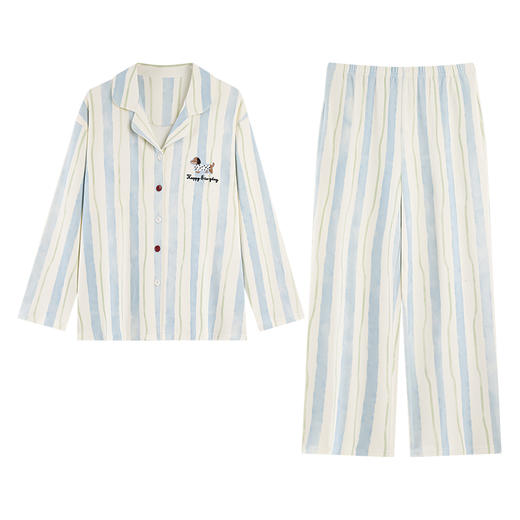 爱帝新品女士针织棉卡通印花长袖家居服(自带胸垫免穿内衣) 商品图7