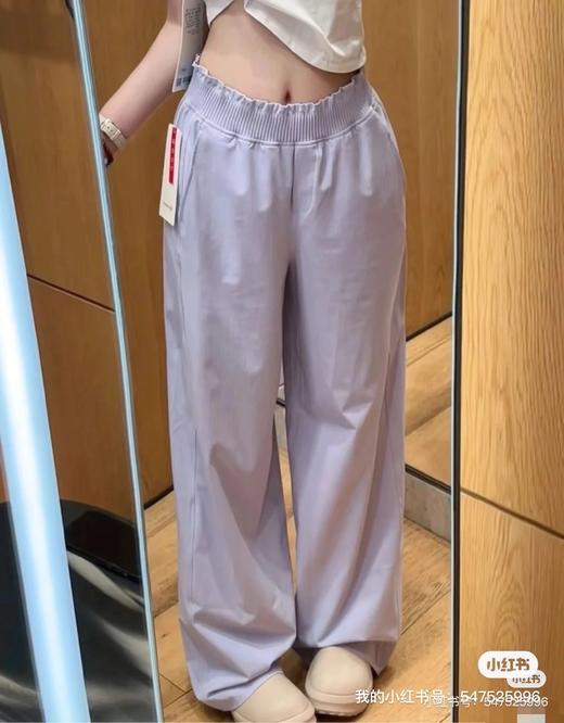 lulu 新品速干StretchWoven 女士腰部褶边花苞百搭轻薄防晒阔腿裤 商品图2