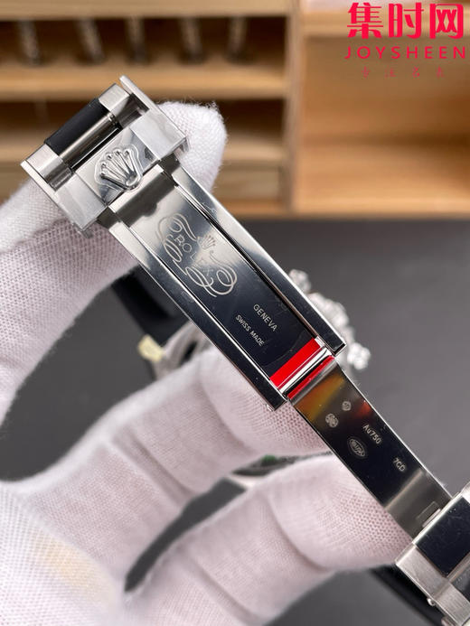 劳力士宇宙计型m126505 VS迪通拿4131配重版 VS迪通拿配重版 黑盘胶带 小勒芒 新款包边迪通拿 丹东4131一体机 男士腕表 表径40mm 商品图7