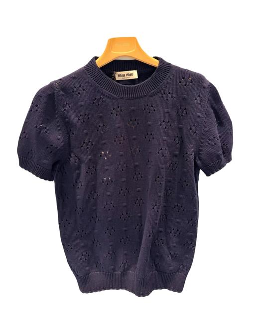 女款镂空针织短袖上衣la017 商品图0