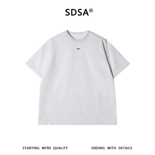SDSA男装2026新款高贵轻奢日系简约铆钉设计圆领短袖T恤百搭上衣 商品图0