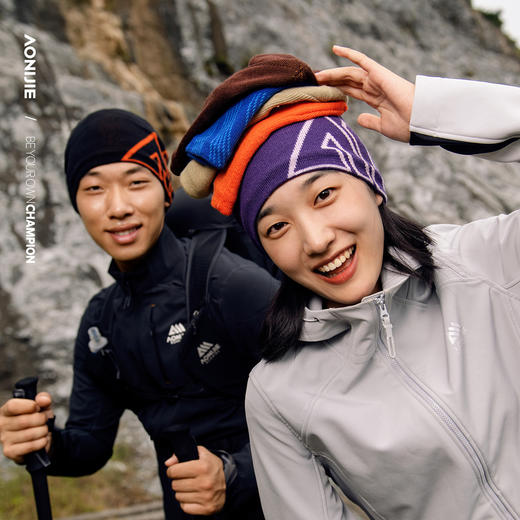 奥尼捷冬季跑步帽子男专业马拉松帽速干冷帽秋冬户外运动帽女跑步M-39 商品图1