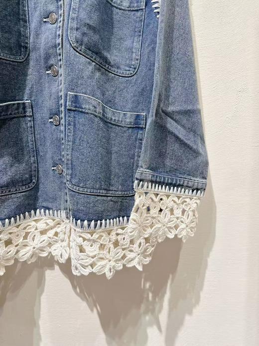 女款拼接花边牛仔外套la 商品图2