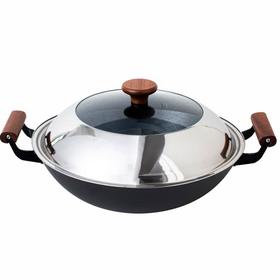 巢所 精抛窒化老铸铁锅 36cm