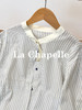 专柜实拍【松弛通勤风】拉夏贝尔/La Chapelle轻奢线！个性撞色领独特设计全棉长袖条纹衬衫小众上衣 商品缩略图4