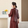 丁摩 真丝红云纱老料纹龟新中式盘扣圆领衬衣6630 商品缩略图3