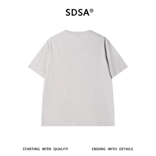 SDSA男装2026新款高贵轻奢基础款纯色圆领短袖T恤百搭简约休闲 商品图4