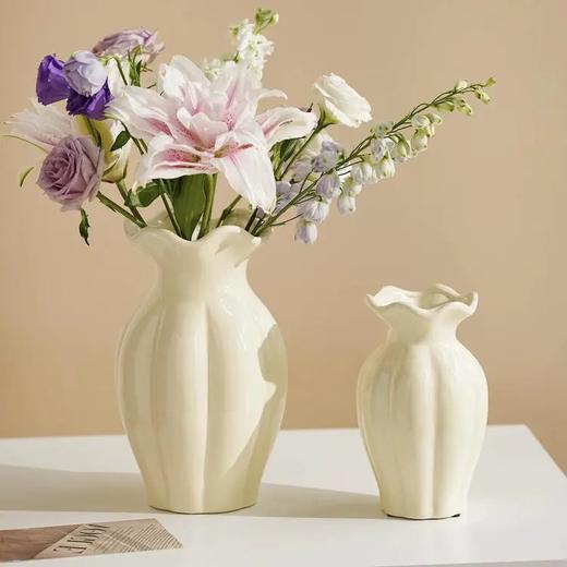 【Stoy法式浪漫奶油白戴妃瓶】拿捏温柔与复古刚刚好~简约奶油白+立体瓜棱纹理，WD 商品图7