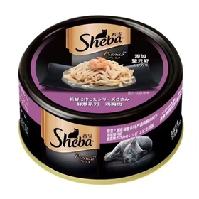希宝75g添加整只虾鸡胸肉配方黑罐