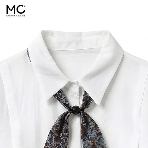 女装翻领配丝巾款仿天丝衬衣-2695C6212017 商品图1