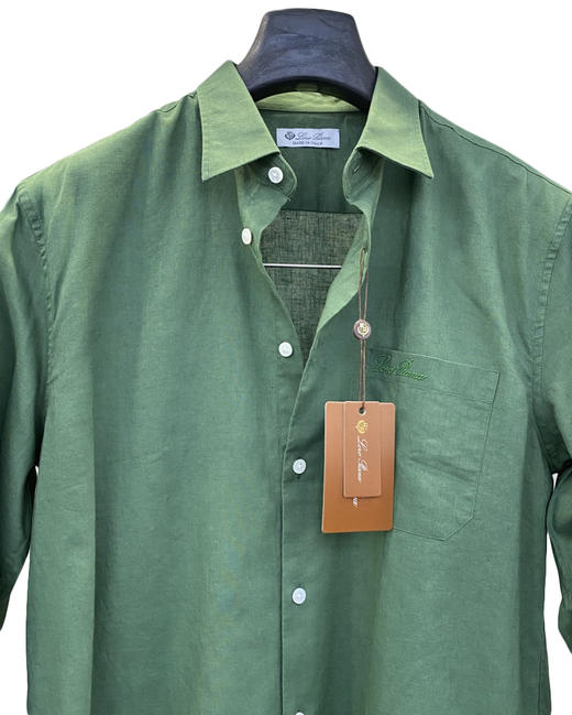 男款棉麻刺绣长袖衬衫lv015 商品图2