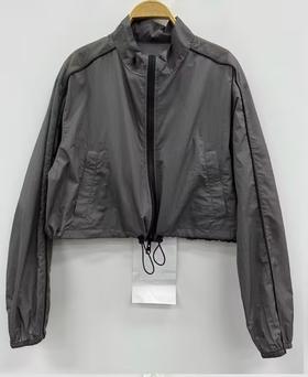 NC立领撞色拉链短风衣外套60130（灰）夏季 262012690321