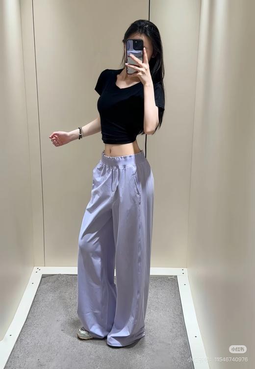 lulu 新品速干StretchWoven 女士腰部褶边花苞百搭轻薄防晒阔腿裤 商品图4