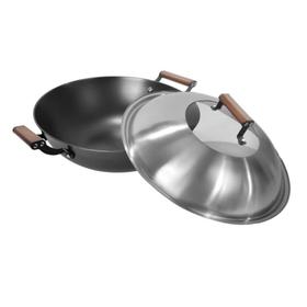 巢所 生铁铸铁双耳炒锅 40cm