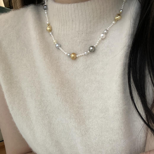 解锁双倍快乐 一条可以拆分成3条手链的项链 全海水珠王炸组合 南洋金珠 大溪地 akoya 天然烂漫且高级 巴洛克微瑕 还原自然风格 主导高级质感与色彩 以及亮度 商品图3