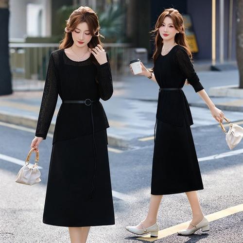 知性风女装套装新款气质减龄女人味显瘦镂空半身裙两件套HBLJRA1282 商品图2