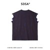 SDSA男装2026新款高贵轻奢潮牌破洞撞色条纹无袖圆领T恤百搭舒适 商品缩略图4