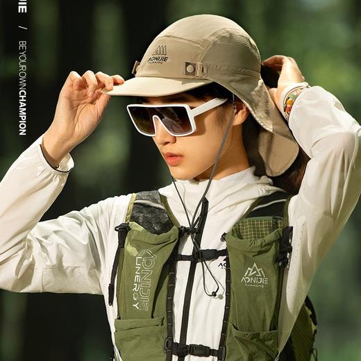 奥尼捷越野跑帽子护颈披肩帽户外徒步男女士脖子全方位一体防晒帽E4625 商品图4