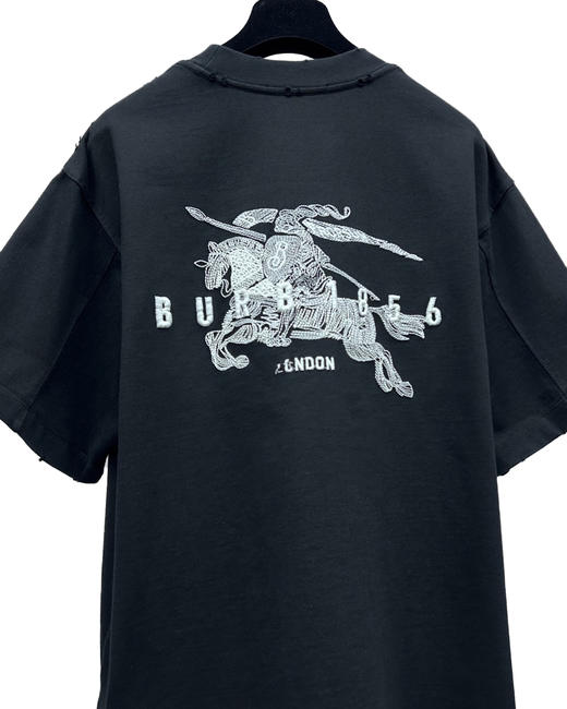 男款破损刺绣短袖T恤he007 商品图2