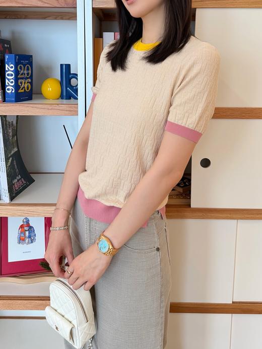 芬迪 2026春夏新款🆕 撞色针织短袖 商品图1